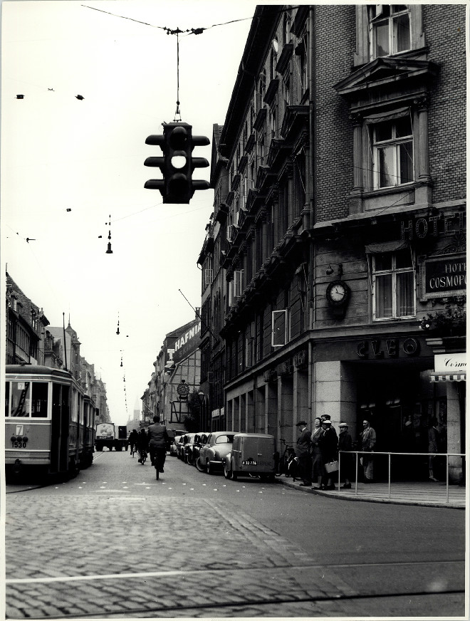 Gothersgade, 6. september 1956. Set fra Kongens Nytorv